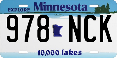 MN license plate 978NCK