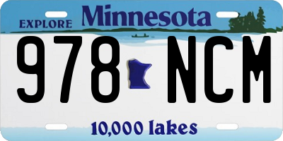MN license plate 978NCM