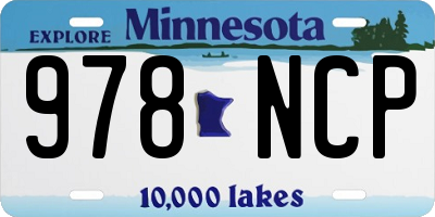 MN license plate 978NCP