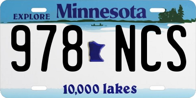 MN license plate 978NCS