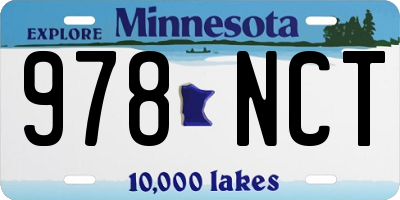 MN license plate 978NCT