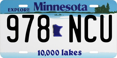 MN license plate 978NCU