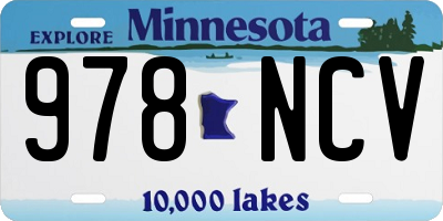 MN license plate 978NCV