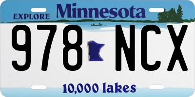 MN license plate 978NCX