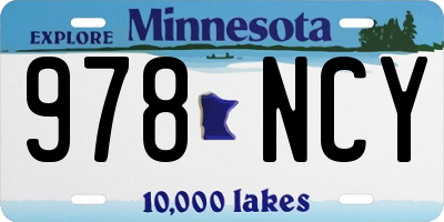 MN license plate 978NCY