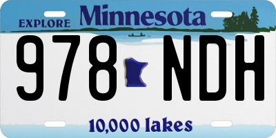 MN license plate 978NDH