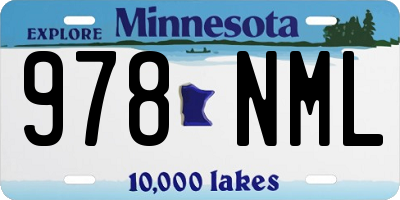 MN license plate 978NML