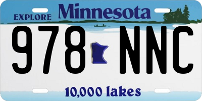 MN license plate 978NNC