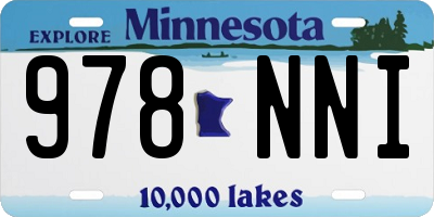 MN license plate 978NNI