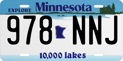 MN license plate 978NNJ