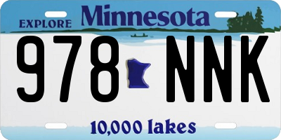 MN license plate 978NNK