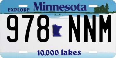 MN license plate 978NNM
