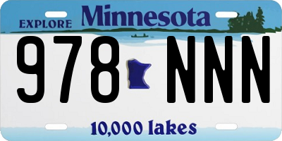 MN license plate 978NNN