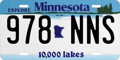 MN license plate 978NNS