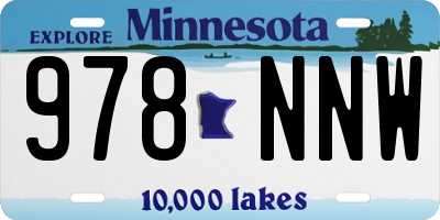 MN license plate 978NNW
