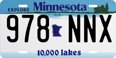 MN license plate 978NNX