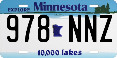 MN license plate 978NNZ