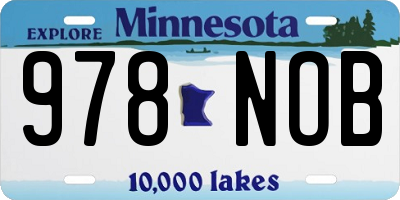 MN license plate 978NOB