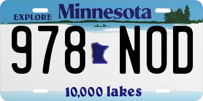 MN license plate 978NOD