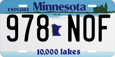 MN license plate 978NOF