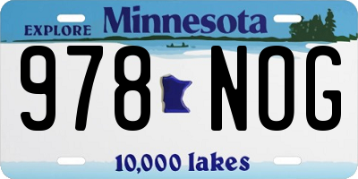 MN license plate 978NOG