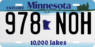 MN license plate 978NOH
