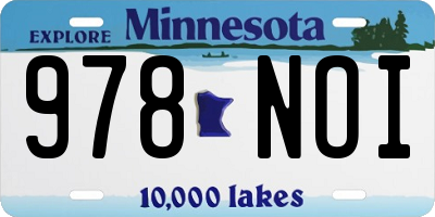 MN license plate 978NOI