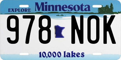 MN license plate 978NOK
