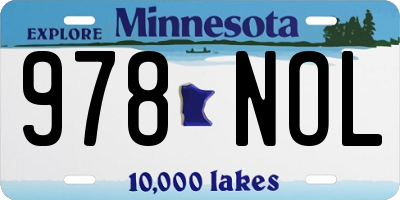 MN license plate 978NOL
