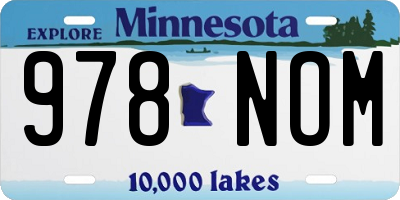 MN license plate 978NOM