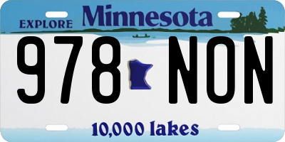 MN license plate 978NON