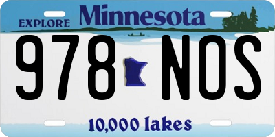 MN license plate 978NOS