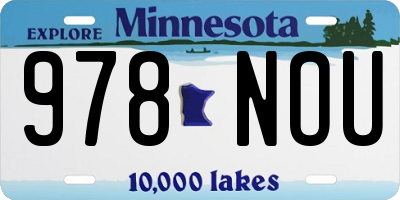 MN license plate 978NOU