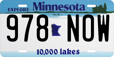 MN license plate 978NOW