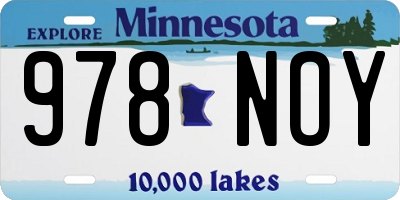 MN license plate 978NOY