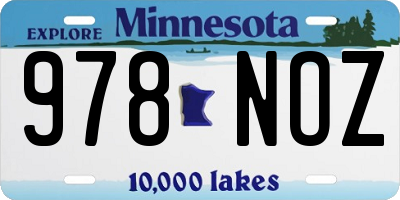 MN license plate 978NOZ