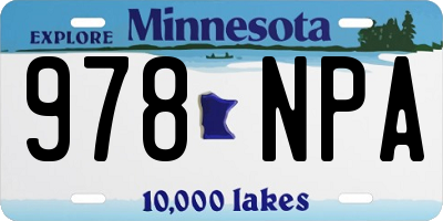 MN license plate 978NPA