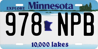 MN license plate 978NPB