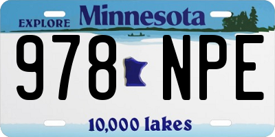 MN license plate 978NPE