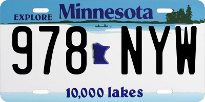 MN license plate 978NYW