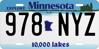MN license plate 978NYZ