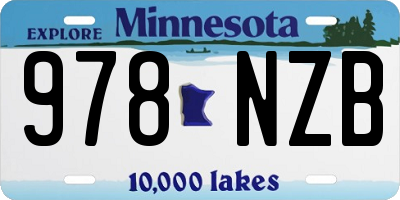 MN license plate 978NZB