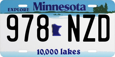 MN license plate 978NZD