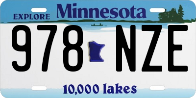 MN license plate 978NZE