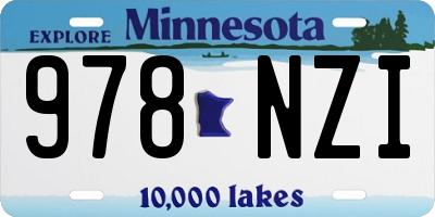 MN license plate 978NZI