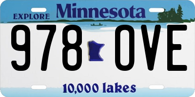 MN license plate 978OVE