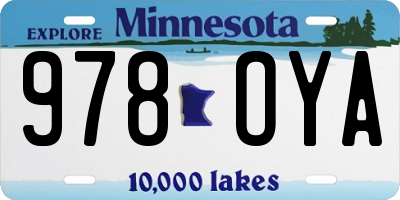 MN license plate 978OYA
