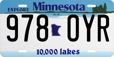 MN license plate 978OYR