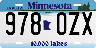 MN license plate 978OZX