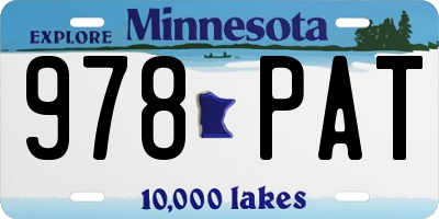 MN license plate 978PAT